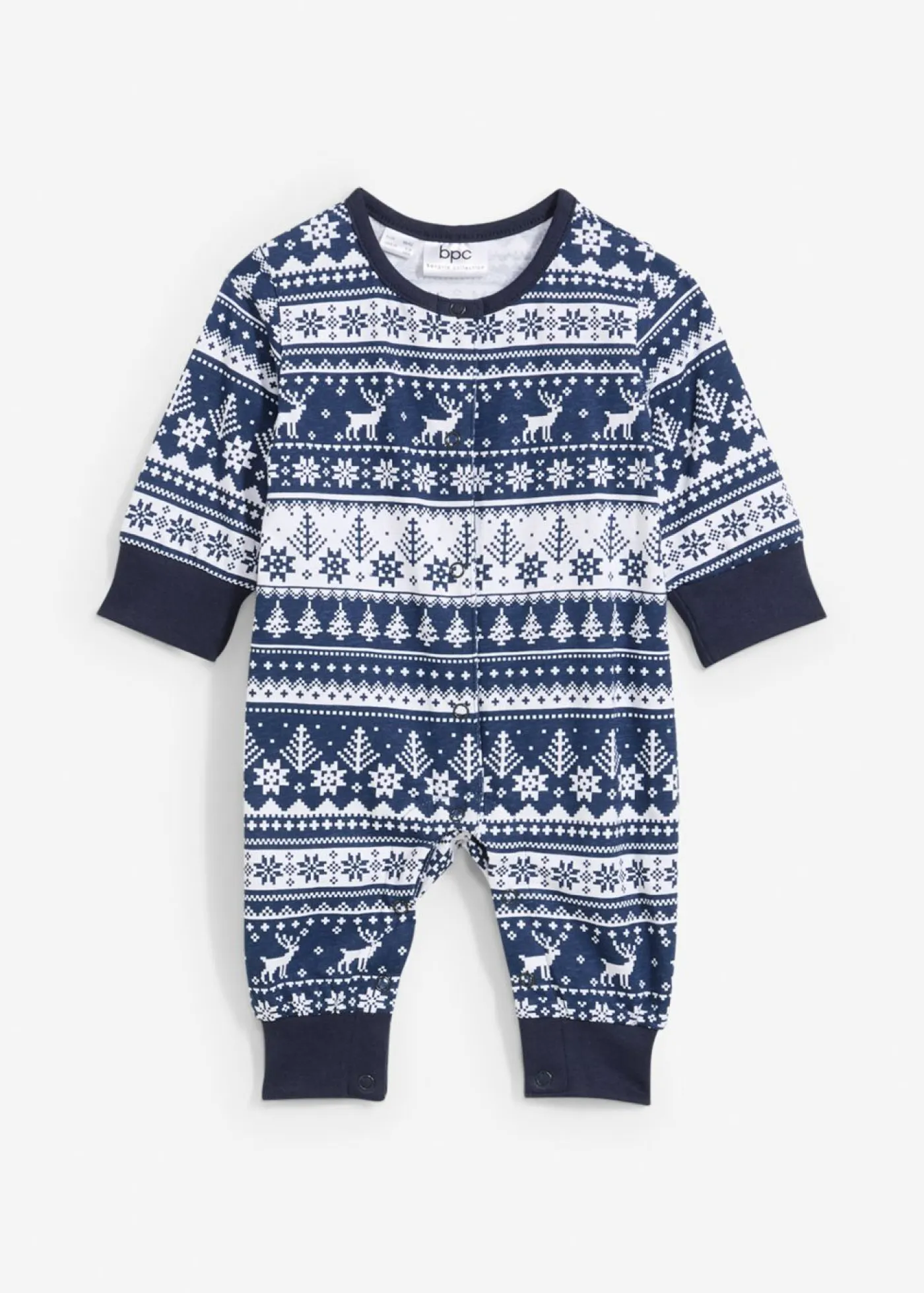 bonprix bonprix Algodón>Peleles cómodos de algodón orgánico puro azul almirante-blanco