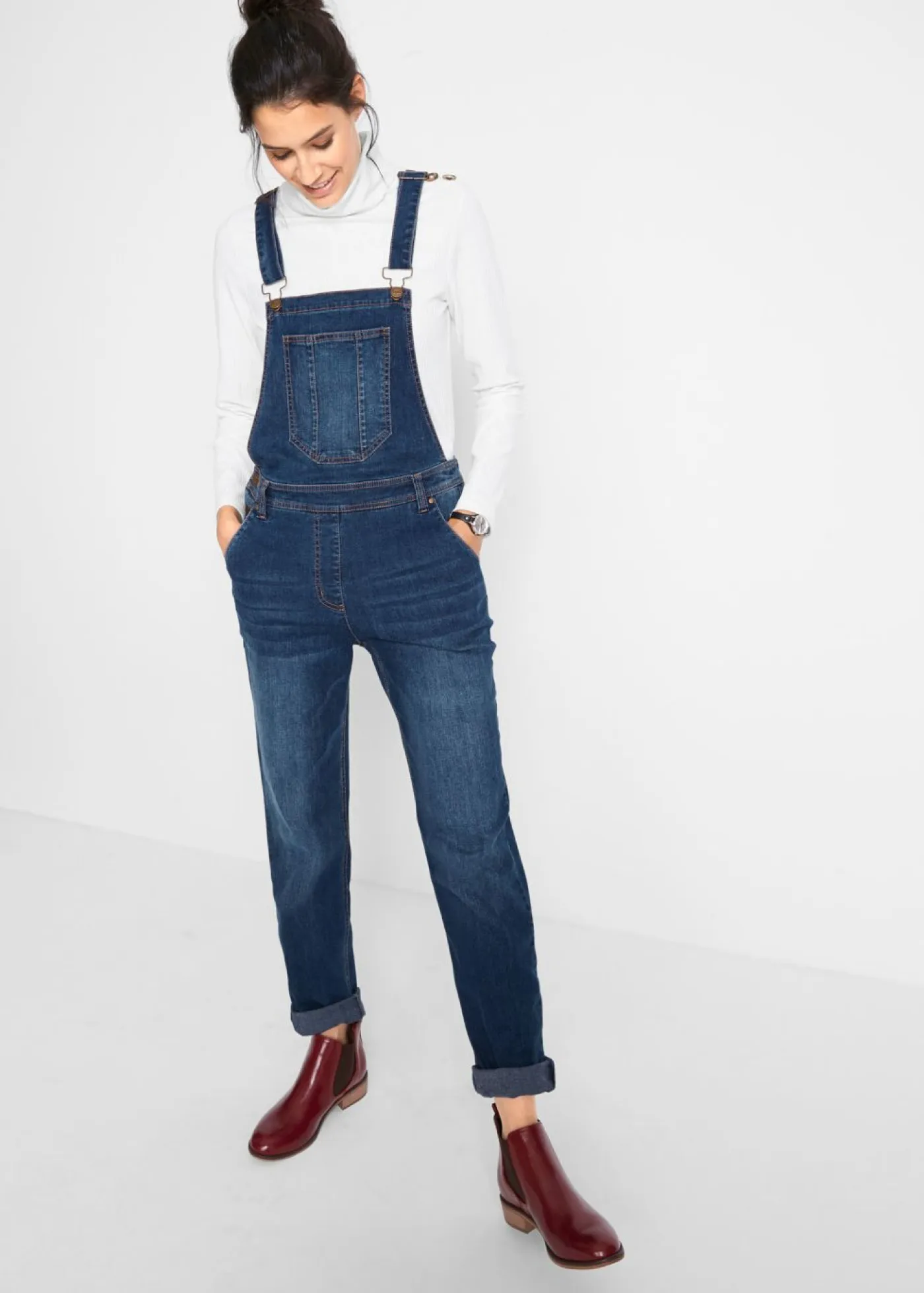 bonprix bonprix Vaqueros>Peto vaquero con ajuste boyfriend Denim