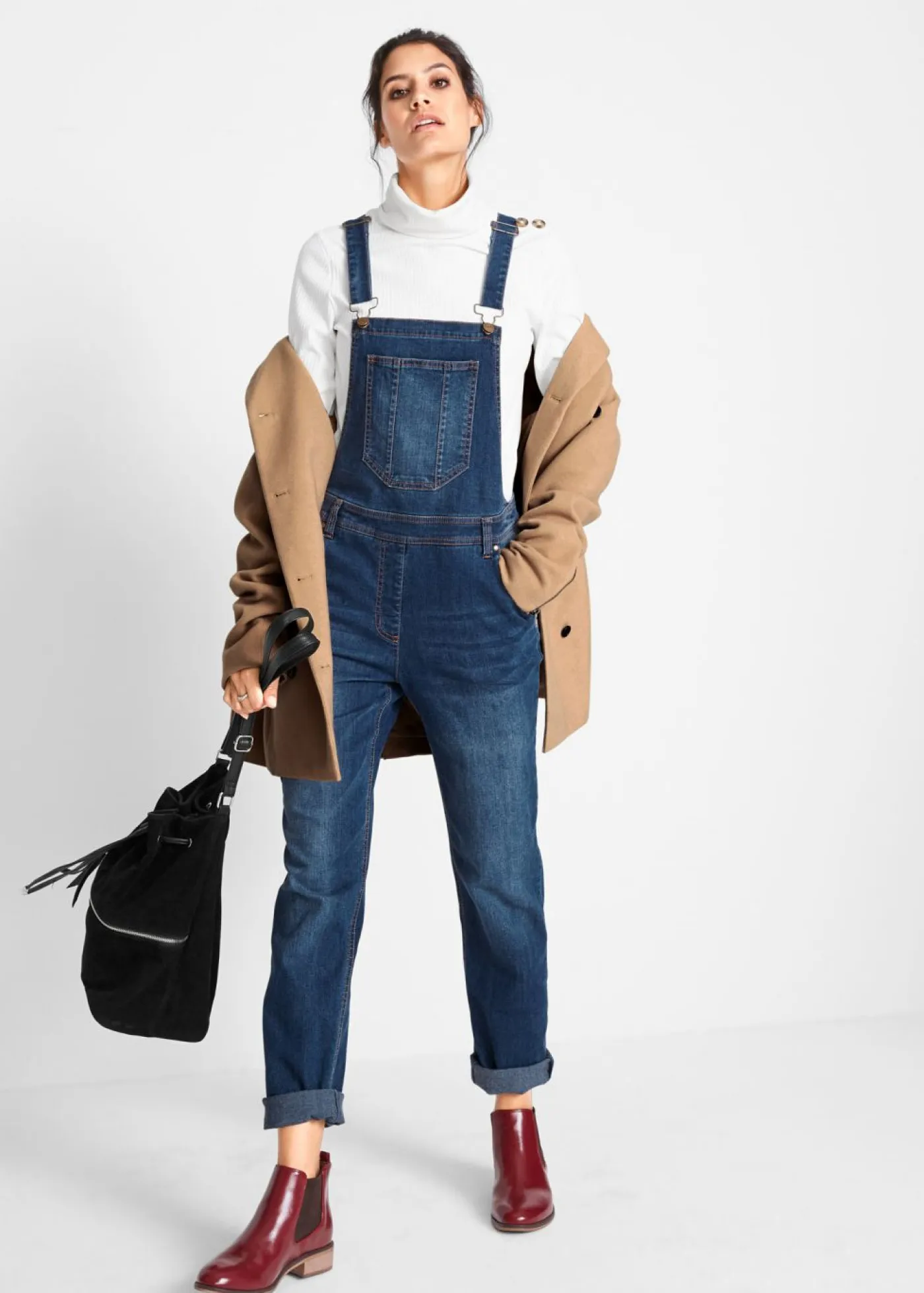 bonprix bonprix Vaqueros>Peto vaquero con ajuste boyfriend Denim