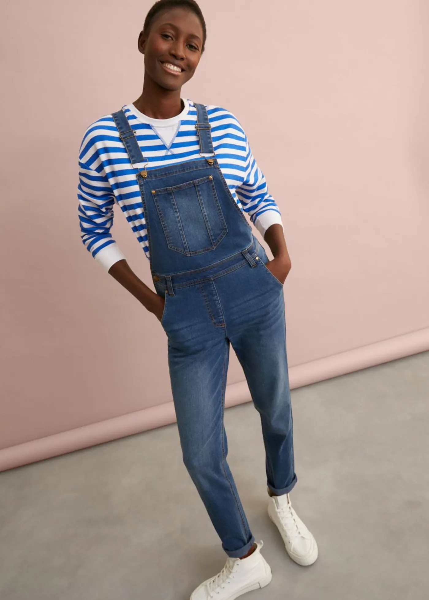 bonprix bonprix Vaqueros>Peto vaquero con ajuste boyfriend Denim