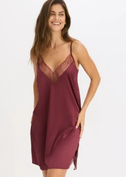 Mujer bonprix bonprix Picardías de satén con bordado elegante