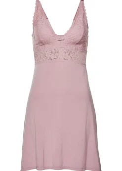 bonprix bonprix Corsés|Lencería>Picardías de viscosa suave Rosa ahumado