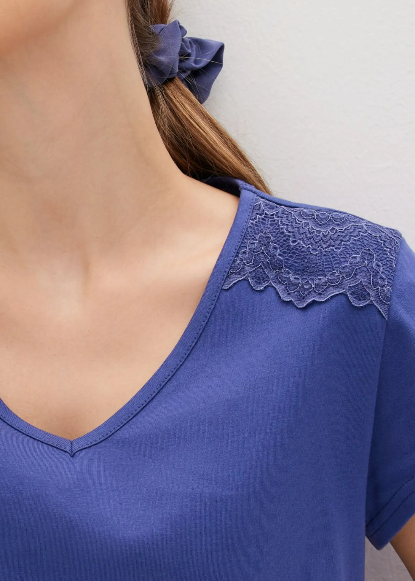 bonprix bonprix Ropa Para Dormir>Pijama capri con culotte ancho azul pacífico oscuro