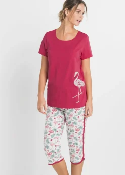 Mujer bonprix bonprix Pijama capri de algodón puro