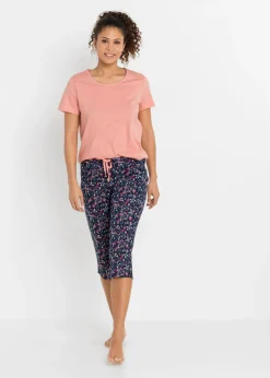 Mujer bonprix bonprix Pijama capri de algodón puro (2 unidades)