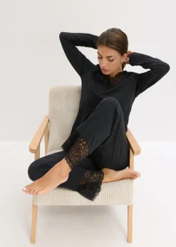 Mujer bonprix bonprix Pijama con encaje delicado