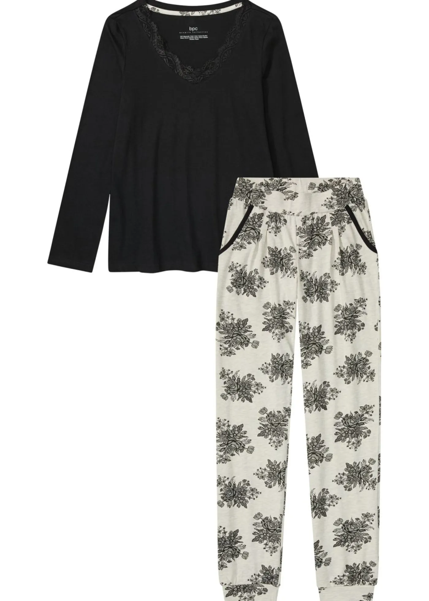 Mujer bonprix bonprix Pijama con encaje discreto