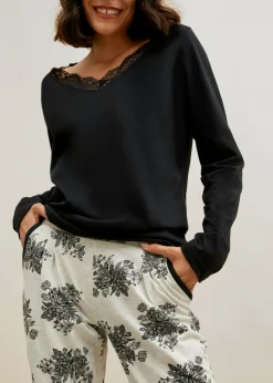 Mujer bonprix bonprix Pijama con encaje discreto