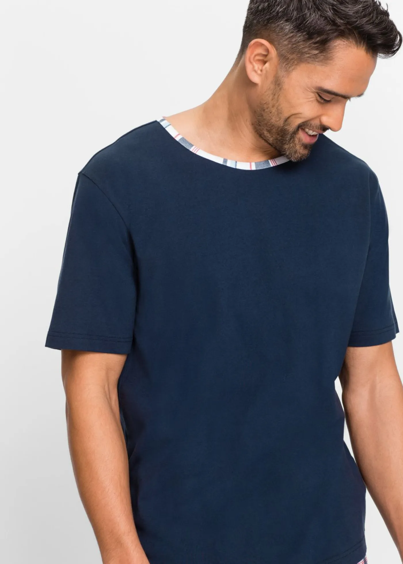 bonprix bonprix Pijamas|Ropa Interior·Pijamas>Pijama corto Azul oscuro de cuadros