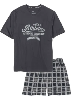 bonprix bonprix Pijamas|Ropa Interior·Pijamas>Pijama corto antracita/azul oscuro/gris neutro/blanco