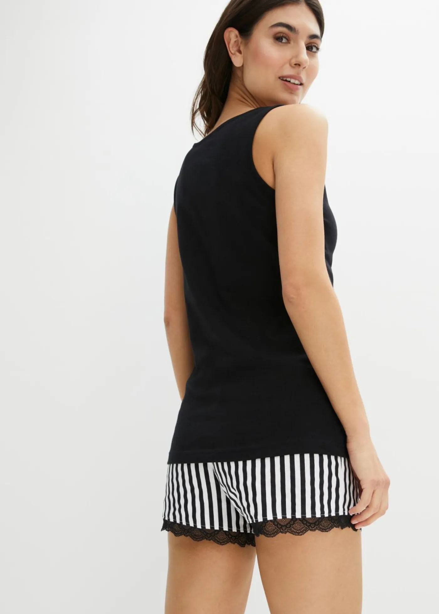 Mujer bonprix bonprix Pijama corto con encaje fino