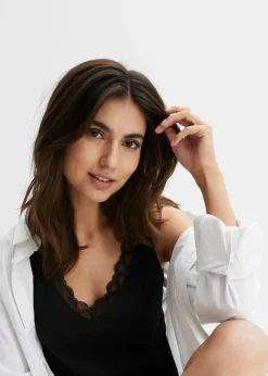 Mujer bonprix bonprix Pijama corto con encaje fino