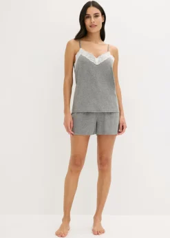 Mujer bonprix bonprix Pijama corto con encaje fino