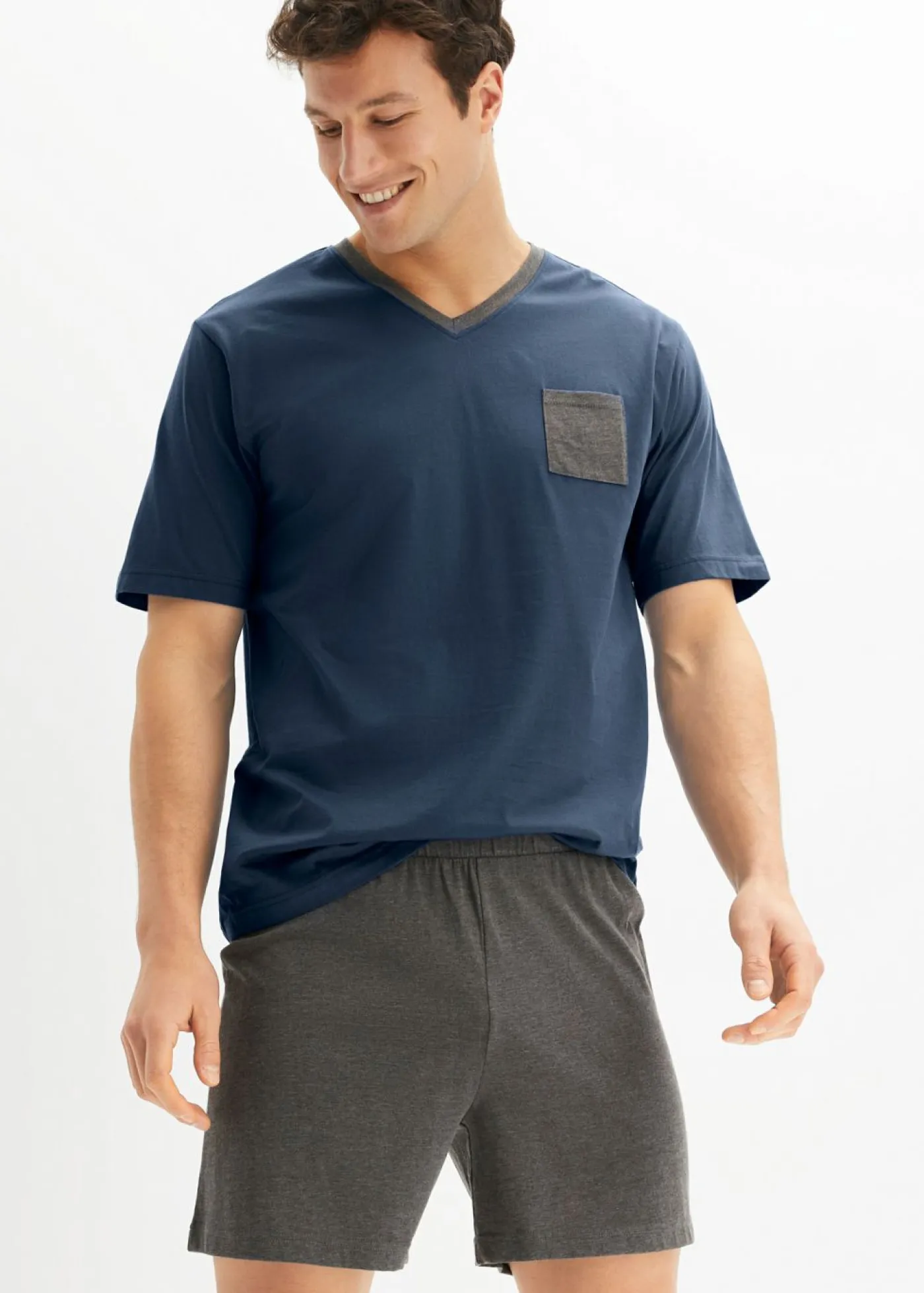 Hombre bonprix bonprix Pijama corto de algodón (4 piezas)