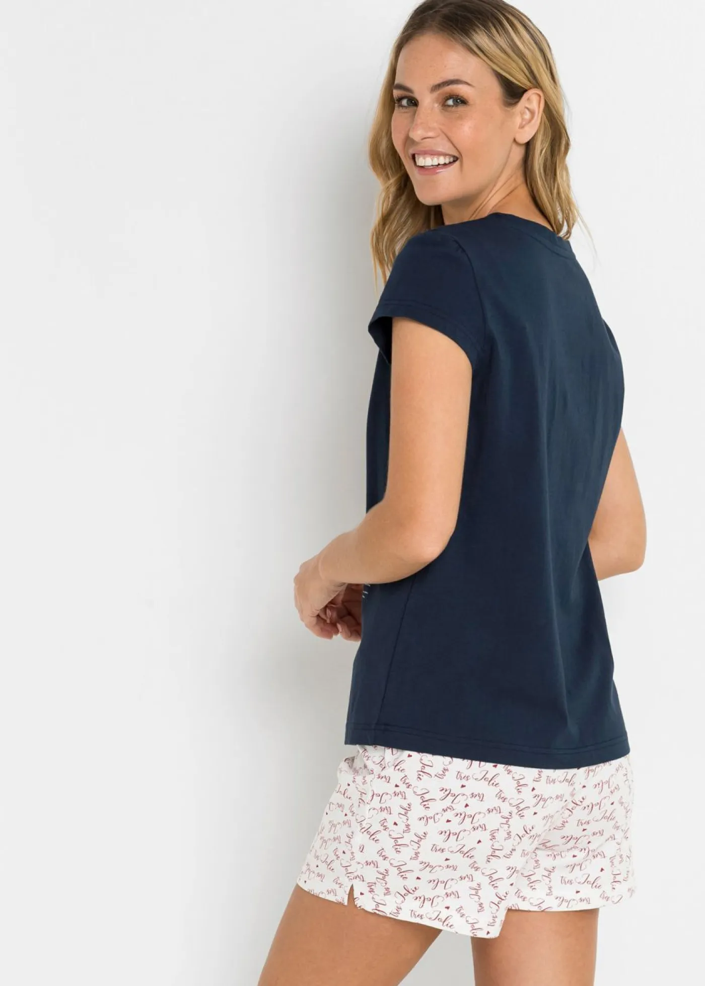 Mujer bonprix bonprix Pijama corto de algodón puro