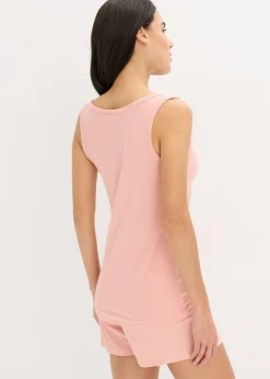 Mujer bonprix bonprix Pijama corto de canalé suave