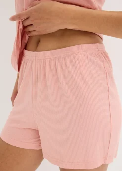 Mujer bonprix bonprix Pijama corto de canalé suave