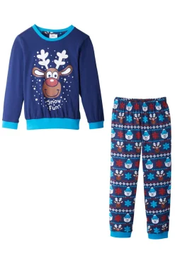 bonprix bonprix Niño·Pijamas|Niña·Pijamas>Pijama de algodón orgánico puro (2 piezas) azul medianoche.