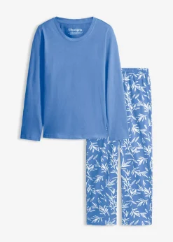 bonprix bonprix Ropa Para Dormir>Pijama de algodón puro (3 piezas) azul provenzal-granito