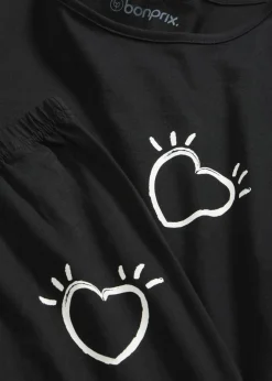 bonprix bonprix Ropa Para Dormir>Pijama de algodón suave Negro