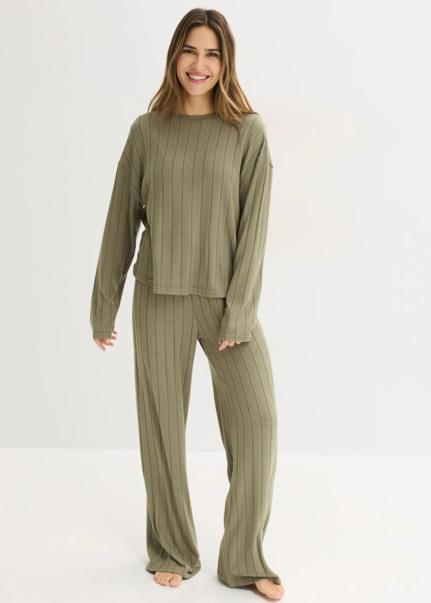 Mujer bonprix bonprix Pijama de canalé suave