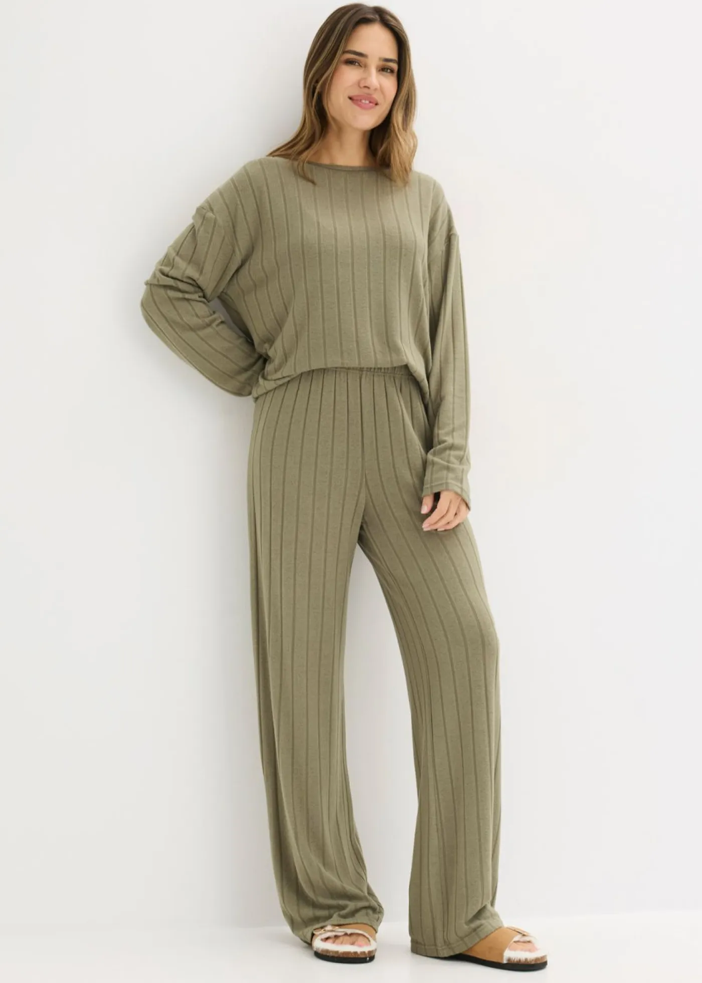 Mujer bonprix bonprix Pijama de canalé suave