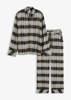 bonprix bonprix Ropa Para Dormir>Pijama de franela Negro de cuadros