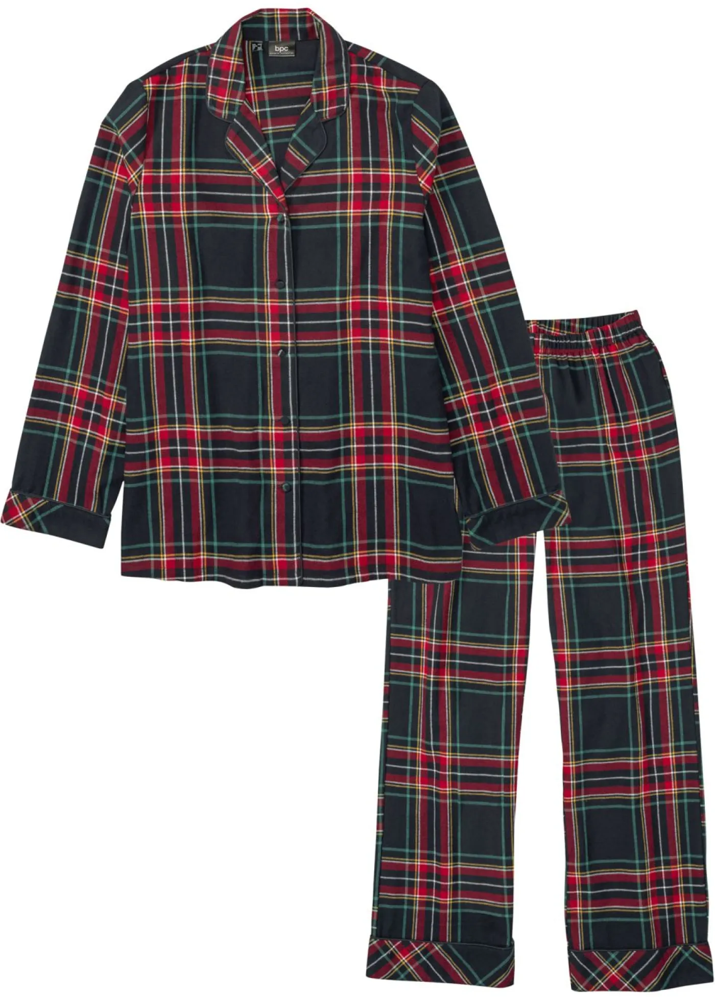 bonprix bonprix Ropa Para Dormir>Pijama de franela Azul marino de cuadros