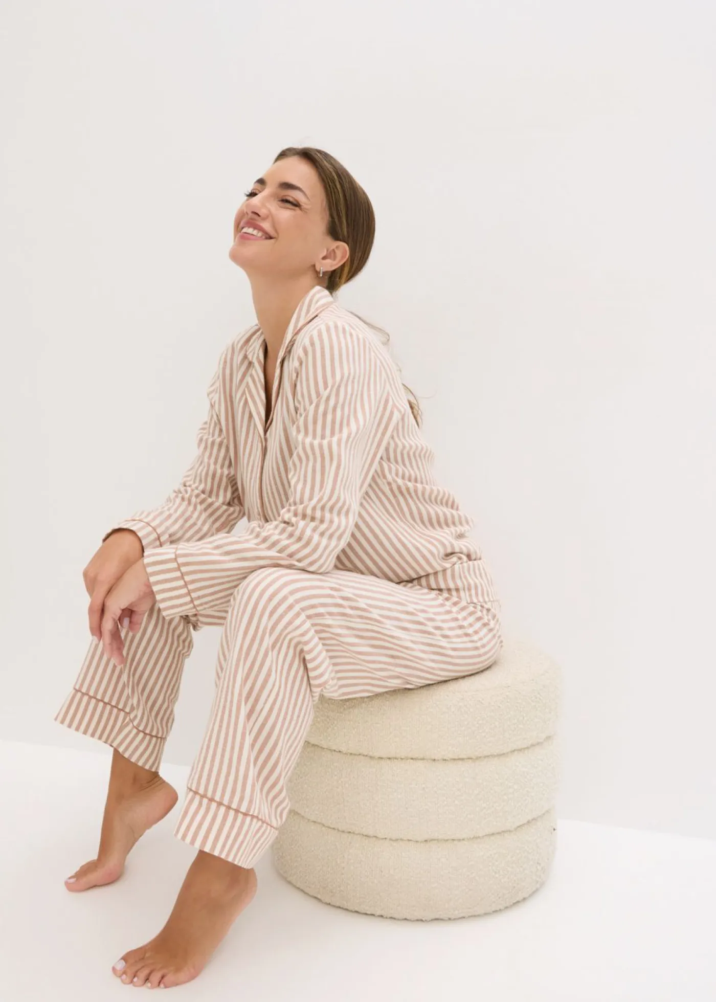 Mujer bonprix bonprix Pijama de franela con bolsa regalo