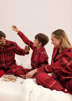 Mujer bonprix bonprix Pijama de franela de suave algodón con bolsa de regalo