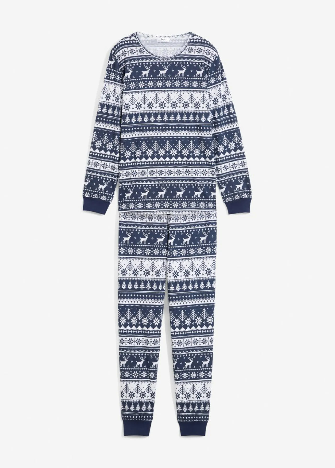 bonprix bonprix Niño·Pijamas|Niña·Pijamas>Pijama infantil de algodón orgánico puro (2 piezas) azul almirante-blanco