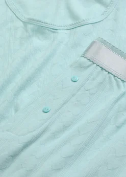 bonprix bonprix Ropa Para Dormir>Pijama ligero con estampado de corazones Turquesa pastel