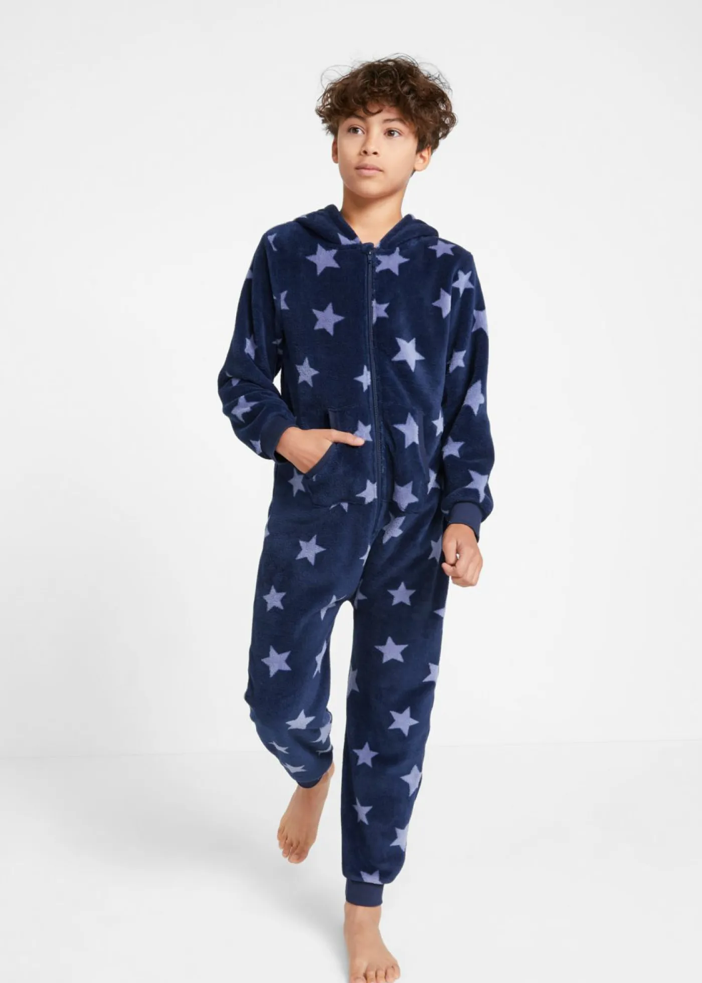 bonprix bonprix Niño·Pijamas|Niña·Pijamas>Pijama tipo mono Azul oscuro estampado