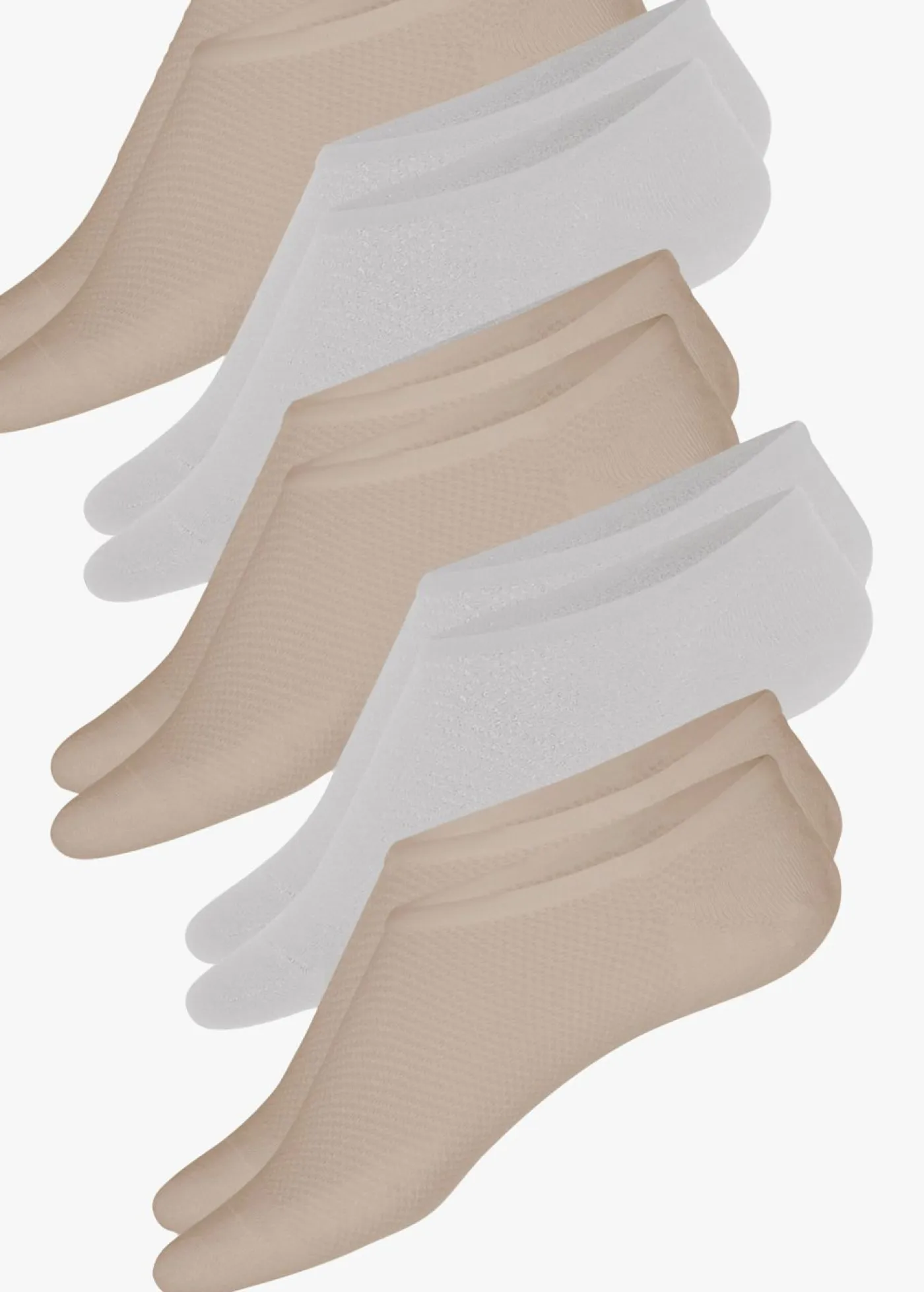 bonprix bonprix Medias|Ropa Interior·Calcetines>Pinkies de poliéster (5 unidades) Beige tiza + plata mate