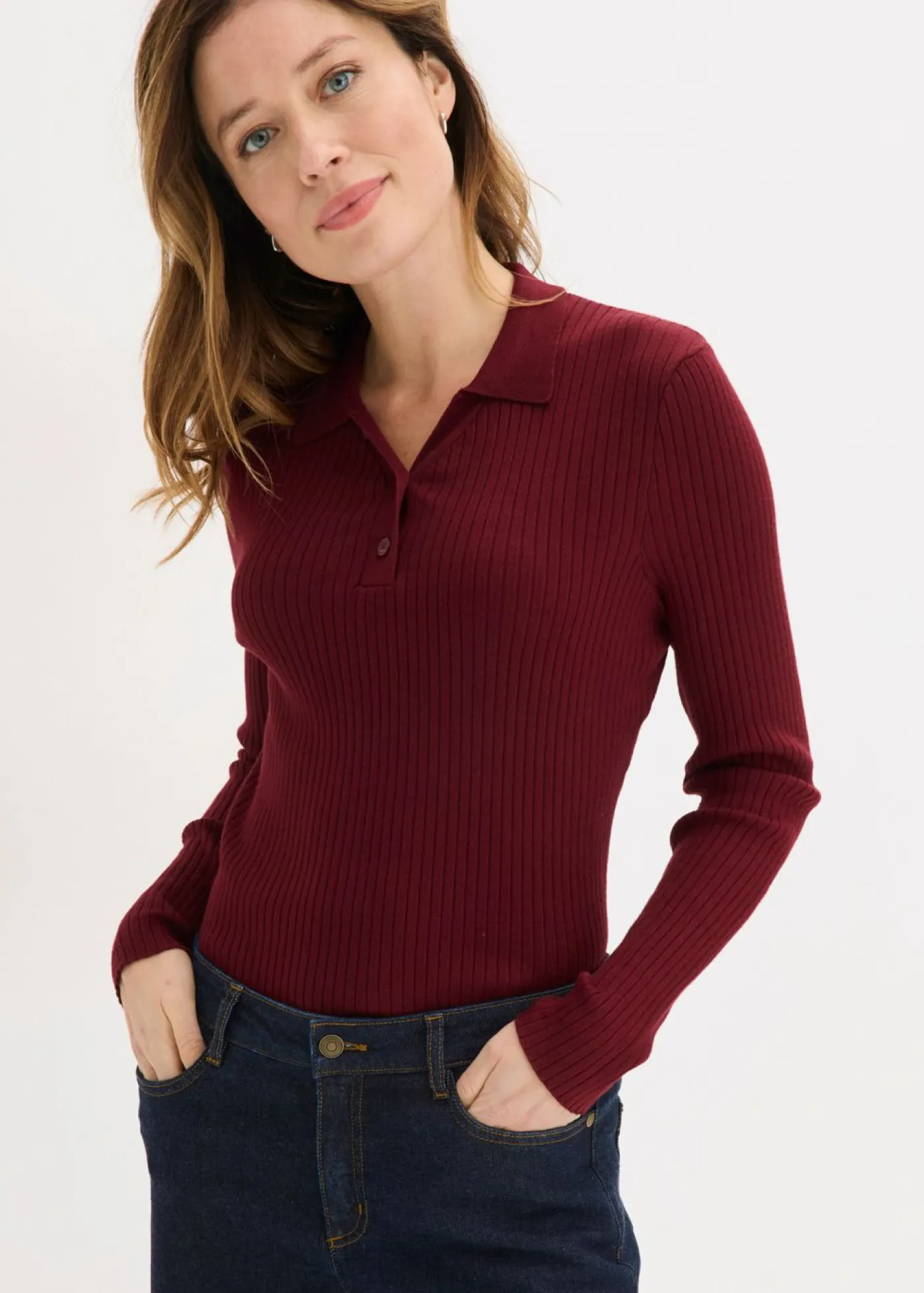 bonprix bonprix Jerséis|Ropa De Punto>Polo Rojo rubí