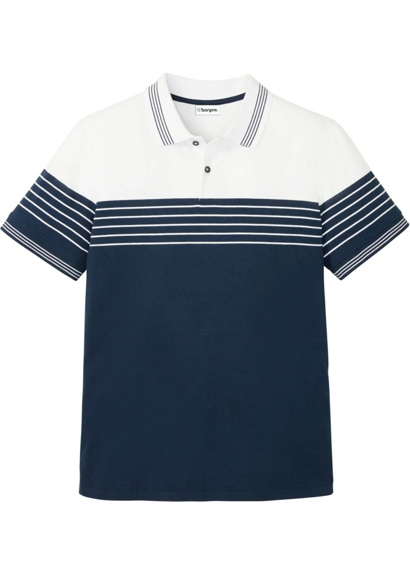 bonprix bonprix Camisetas Y Polos>Polo blanco/azul marino rayas horizontales