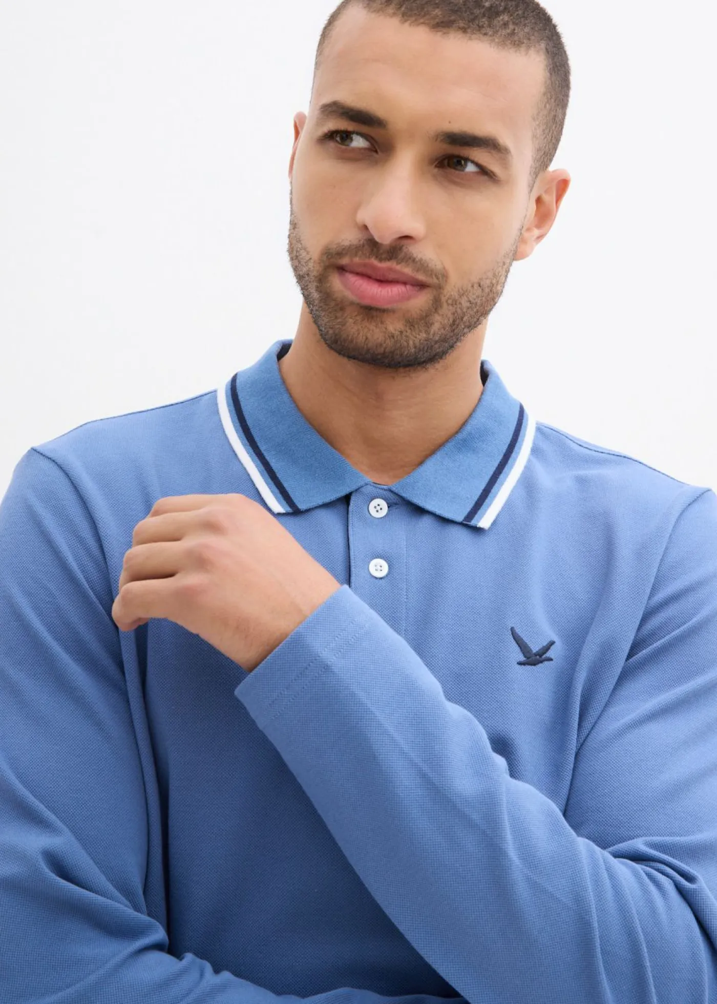 bonprix bonprix Camisetas Y Polos>Polo de algodón orgánico puro (2 unidades) Denim/azul marino