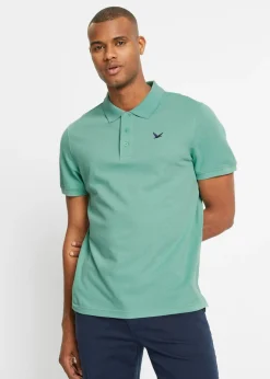 bonprix bonprix Básicos En Rebajas|Camisetas Y Polos>Polo de algodón orgánico puro (2 unidades) Verde salvia+azul marino