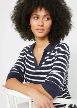 Mujer bonprix bonprix Polo de mezcla de algodón y viscosa