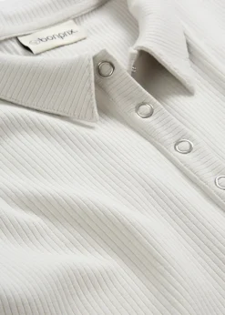 bonprix bonprix Camisetas>Polo de mezcla de viscosa plata jaspeado