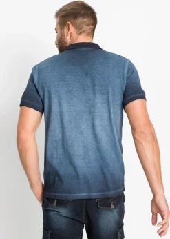 Hombre bonprix bonprix Polo de piqué con aspecto desgastado