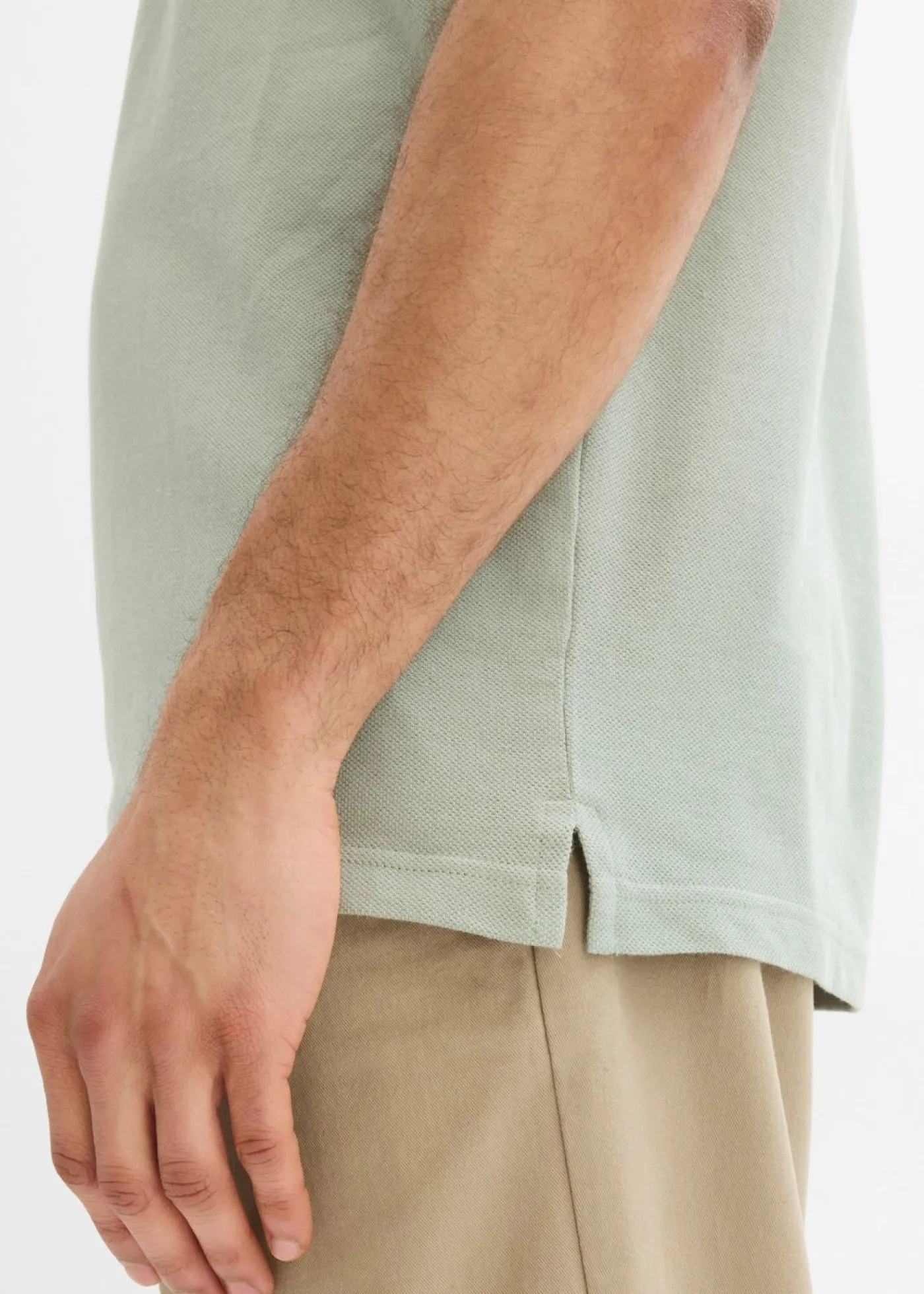 Hombre bonprix bonprix Polo de piqué con cremallera, de algodón puro