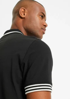 Hombre bonprix bonprix Polo de piqué con cremallera, de algodón puro