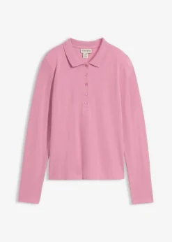 bonprix bonprix Básicos|Camisetas>Polo de piqué de algodón ecológico puro Malva