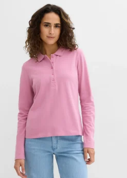 bonprix bonprix Básicos|Camisetas>Polo de piqué de algodón ecológico puro Malva