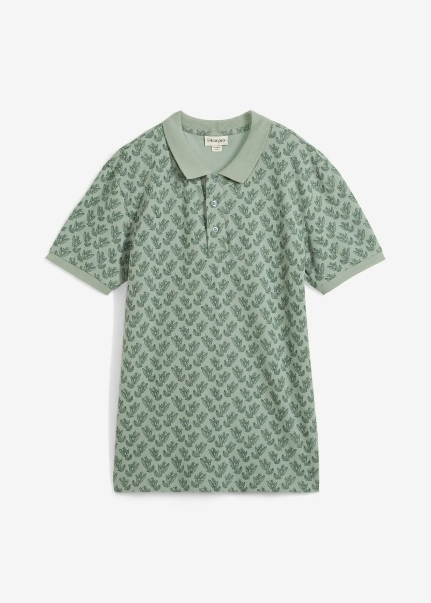 bonprix bonprix Camisetas Y Polos>Polo de piqué de algodón ecológico puro verde ahumado