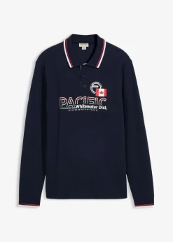 Hombre bonprix bonprix Polo de piqué de algodón orgánico puro con manga larga