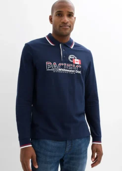 Hombre bonprix bonprix Polo de piqué de algodón orgánico puro con manga larga