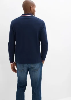 Hombre bonprix bonprix Polo de piqué de algodón orgánico puro con manga larga