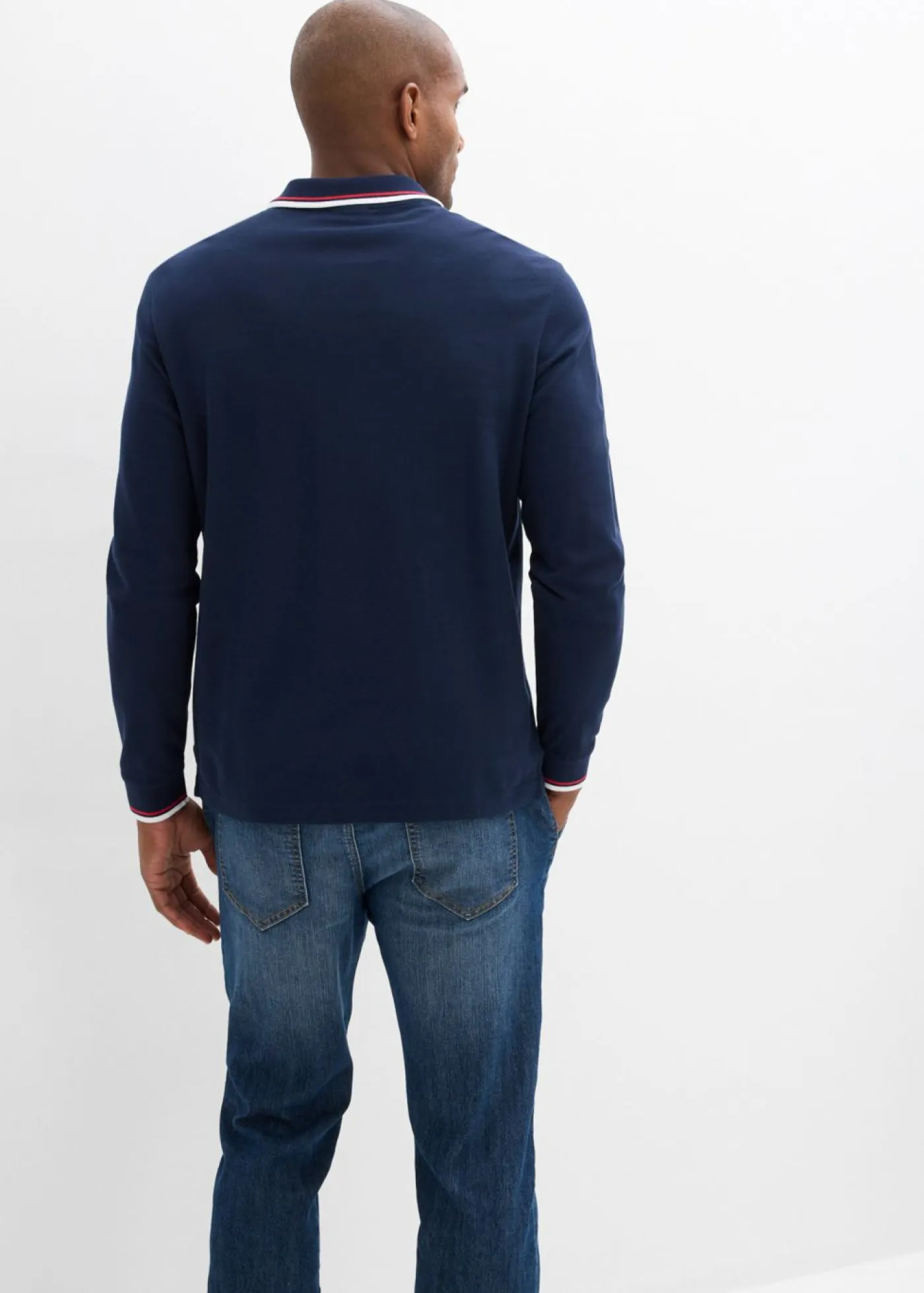 Hombre bonprix bonprix Polo de piqué de algodón orgánico puro con manga larga